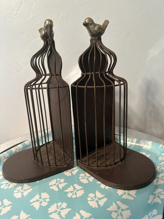 Birdcage Bookends Metal MTS|76281