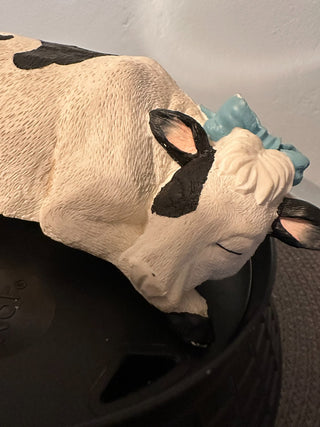 Cow Sleeping Blue Bow|60039