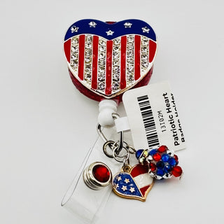 Patriotic Heart Badge Holder Belt Clip|76190