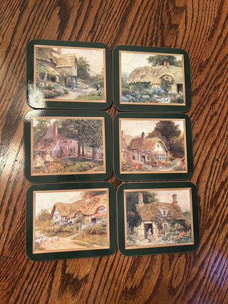 Vintage Country Cottages Coasters, Set of 6  MTS|71567