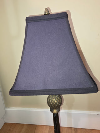 MTS Vtg Brass & Marble Pineapple Lamp - WORKS