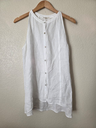 Fresh Laundry 100% linen buttoned tank RSV