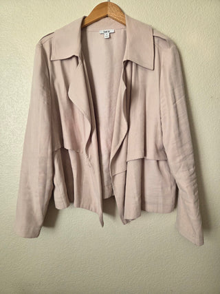 Bar III beige cropped trench jacket