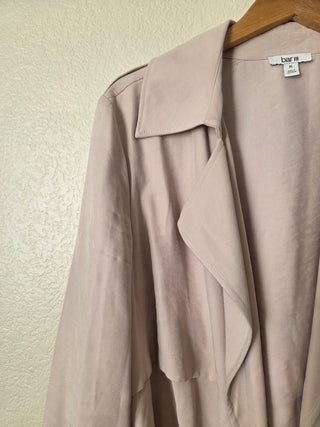 Bar III beige cropped trench jacket