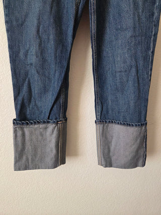 Zara mid waist cuffed denim jeans 07N