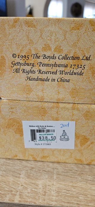 Boyds Ballet Music Box Bears NOS, RSV