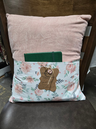16x16 Prayer/Journal Pillow(pink flowers/green) RCD
