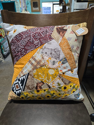 18x18 Quilted Throw Pillow (handmade) RCD