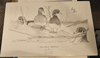 "Miners Ravine -Wood Ducks" Print by Jeffery W. Roderick 124/300 RSV