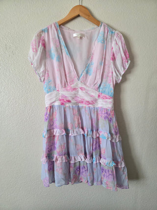 Love Shack Fancy chiffon mini dress 07N