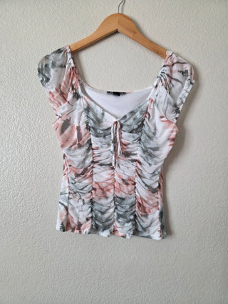 BCX floral sinched top 07N