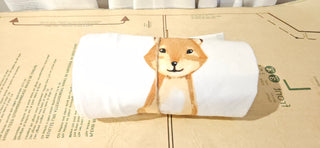 Woodland Kitchen Set, Fox, 1 illustrated tea towel + 1 coordinating cotton towel.Soft, cozy cottage charm.Gift-ready pairing.