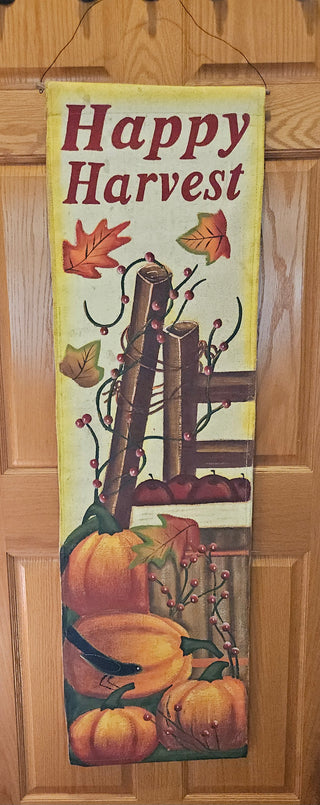 Happy harvest fall wall hanging rustic