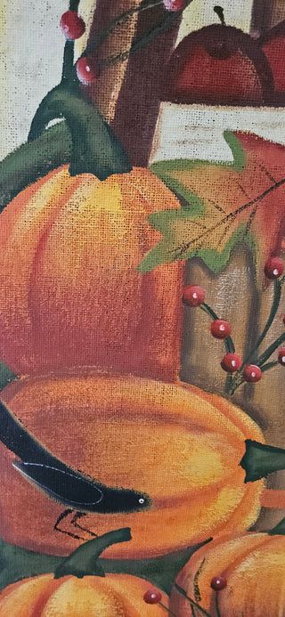 Happy harvest fall wall hanging rustic