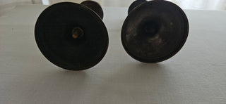 Vintage metal candlestick holder dark patina (sold individually)