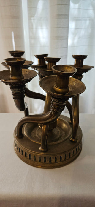 Brass adjustable candelabra 5 arm vintage