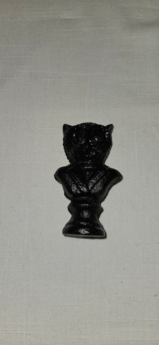 Cast Iron Owl Bust Figurine 3 Inch