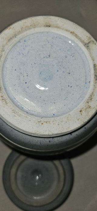 Vintage Blue Bear Hand Painted Ceramic Lidded Jar