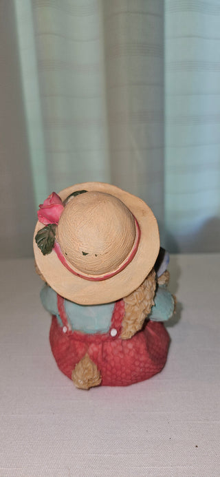 K’s Collection Vintage Style Bunny Mother and Baby Figurine Resin
