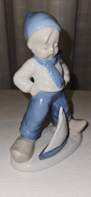 B&G Copenhagen Boy with Sailboat Porcelain Figurine