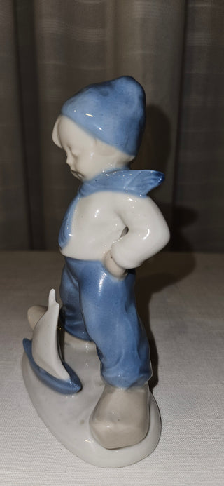 B&G Copenhagen Boy with Sailboat Porcelain Figurine