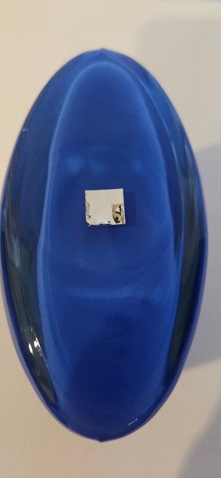 Cobalt Blue Glass Oval Vase