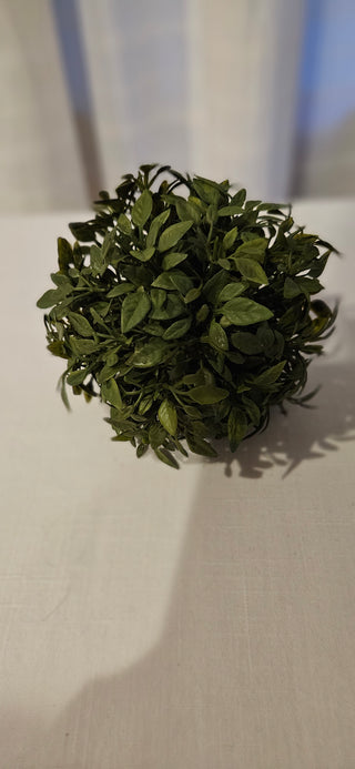 Faux Greenery Orb Decorative Accent