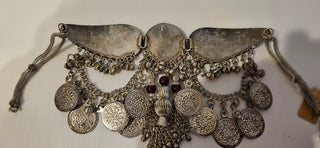 Vintage Coin Fringe Statement Choker Necklace