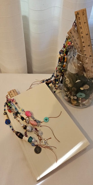 Handmade Sewing Charm Beaded Bookmark