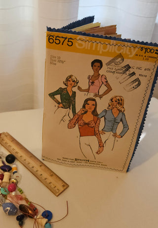 Sewing Pattern Journal Simplicity 6575 Handmade Junk Journal