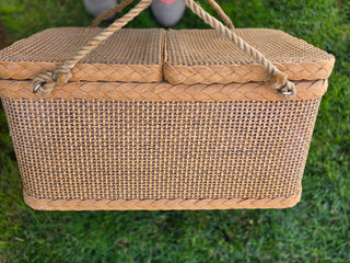Vintage Redmon Wicker Picnic Basket RSV