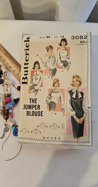 Sewing Pattern Journal Butterick 3082 Handmade Junk Journal