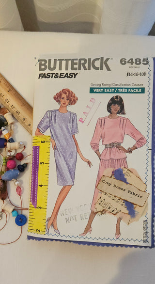 Sewing Pattern Journal Butterick 6485 Handmade Junk Journal