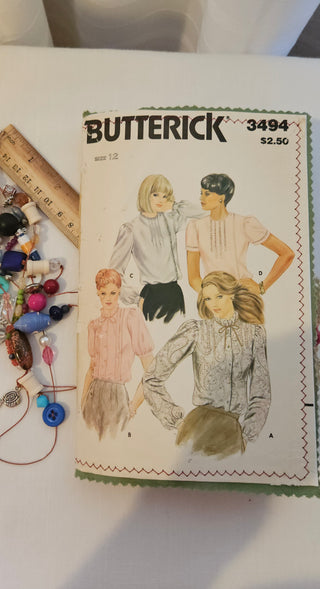 Sewing Pattern Journal Butterick 3494 Handmade Junk Journal