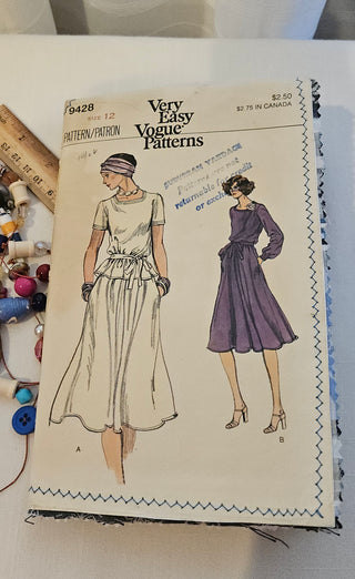 Sewing Pattern Journal Vogue 9428 Handmade Junk Journal