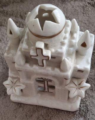 PORCELAIN BETHLEHEM CANDLE HOLDER