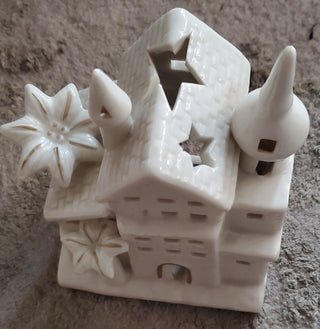 PORCELAIN BETHLEHEM CANDLE HOLDER