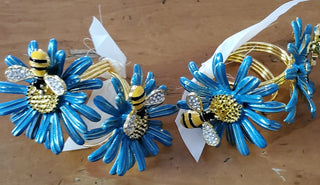 SET OF 2 BEE/FLOWER NAPKIN HOLDER