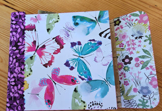 Button Flap Pocket Journals Handmade • One of a Kind • 5.25" Square
