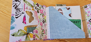 Button Flap Pocket Journals Handmade • One of a Kind • 5.25" Square