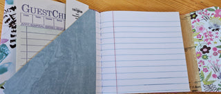 Button Flap Pocket Journals Handmade • One of a Kind • 5.25" Square