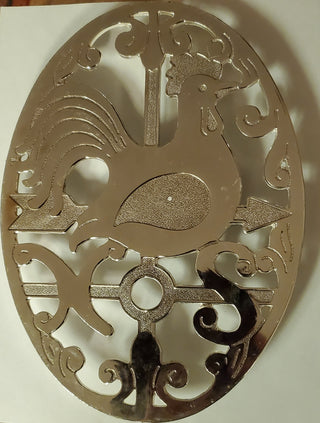 SILVER PLATED ROOSTER TRIVET