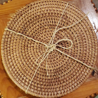 4 PIECE STRAW TRIVET