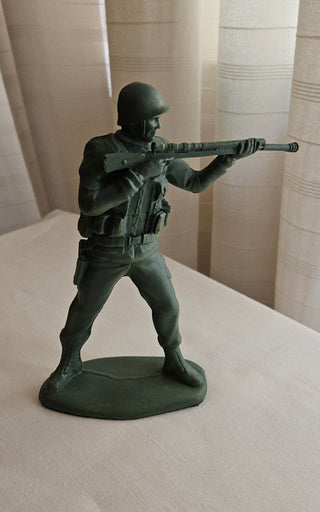 Vintage Military Soldier Figurine Resin 7 Inch Display