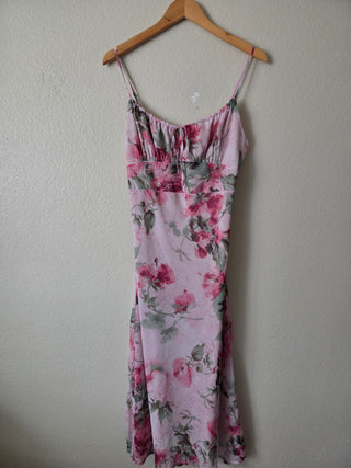 Socialite pink floral maxi dress