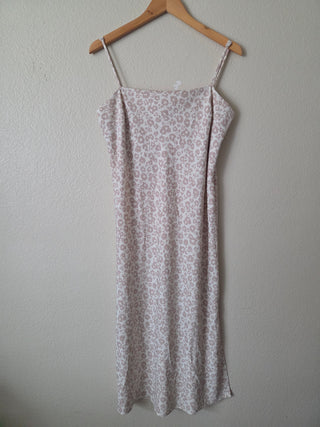A New Day satin beige floral maxi dress – Bliss Marketplace