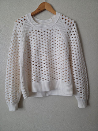 NEW! Lou & Grey cream open knit pull over - NWT