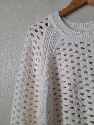 NEW! Lou & Grey cream open knit pull over - NWT