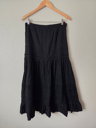 NEW! H&M black eyelet maxi skirt