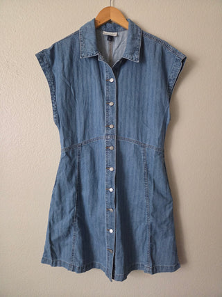 NEW! Universal Thread denim striped button down dress